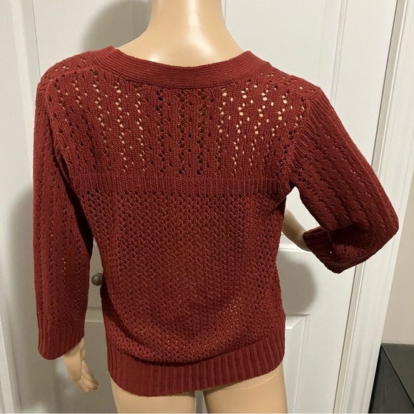 NWOT | Tristan & Iseut red/burgandy long sleeve knit - Picture 2 of 6